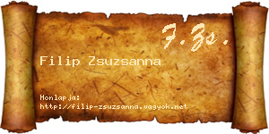 Filip Zsuzsanna névjegykártya